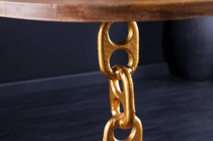 MASUTA DE CAFEA, CHAIN 55CM, METAL SI LEMN, COD 42233, DESIGN MODERN - Img 3