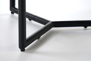 MASUTA DE CAFEA COSMO S, 60 CM, NEGRU/NEGRU, DIN MDF, STICLA SI METAL, STIL MODERN - Img 7
