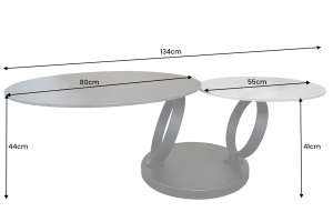 MASUTA DE CAFEA, DANCING RINGS, DIN METAL SI CERAMICA, NEGRU/GRI, ARTIM GROUP SELECTION - Img 2