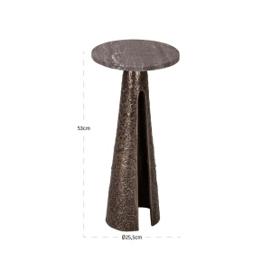 MASUTA DE CAFEA ELDORA, 214500, BRONZ, CONFECTIONATA DIN ALUMINIU SI TRAVERTIN, STIL RUSTIC - Img 6