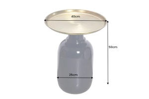 MASUTA DE CAFEA, ELEGANCIA 50CM, DIN METAL NEGRU/AURIU, ARTIM GROUP SELECTION - Img 4
