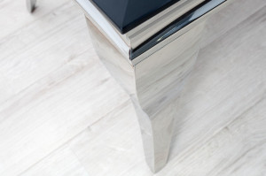 MASUTA DE CAFEA, ELEGANTA DE LUX, BAROCK 100CM, METAL SI STICLA, DESIGN EXCLUSIV - Img 4