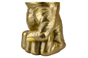 MASUTA DE CAFEA, FIST 50CM, REALIZAT DIN POLIRASINA, CULOARE AURIE, REALIZAT MANUAL, ARTIM GROUP SELECTION - Img 2