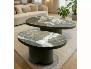 MASUTA DE CAFEA GUSTO A, MARO LUCIOS/CUPRU, BLAT DIN CERAMICA SI METAL, STIL MODERN - Img 2