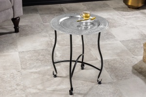 MASUTA DE CAFEA, MARRAKESCH 50CM, DIN METAL, ARGINTIU/NEGRU, ARTIM GROUP SELECTION - Img 6