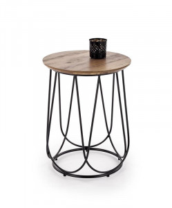 MASUTA DE CAFEA NUBIRA S, NUC/NEGRU, DIN MDF LAMINAT SI METAL, STIL MODERN