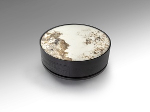 MASUTA DE CAFEA ROTATIVA IZA 80CM, REALIZATA DIN MDF SI CERAMICA, FINISAJ MARMURA, STIL MODERN - Img 5