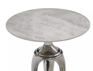 MASUTA DE CAFEA SNAKE, ARGINTIU/EFECT DE MARMURA, STIL MODERN - Img 3