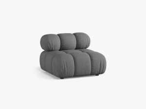 MODUL CANAPEA BELLIS, GRI, CU TAPITERIE DIN TEXTIL STRUCTURAT LIBERTY, MICADONI - Img 2