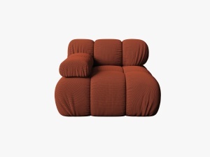 MODUL CANAPEA BELLIS, PE STANGA, CARAMIZIU, CU TAPITERIE DIN TEXTIL 3D SONIC, MICADONI