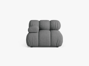 MODUL CANAPEA BELLIS, PE STANGA, GRI, CU TAPITERIE DIN TEXTIL STRUCTURAT BELLIS, MICADONI