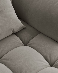 MODUL CANAPEA BLOOM, GRI, 105X97 CM, CU TAPITERIE DIN TEXTIL CATIFEA CASINO, MICADONI - Img 5