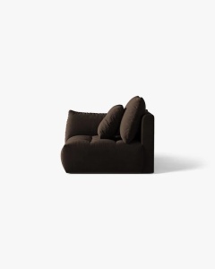 MODUL CANAPEA BLOOM, PE STANGA, MARO INCHIS, CU TAPITERIE DIN TEXTIL CATIFEA BLUVEL, MICADONI - Img 3