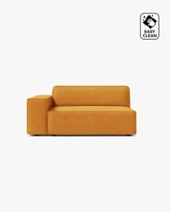 MODUL CANAPEA/COLTAR JODIE, 122X99 CM, GALBEN, PE STANGA, TAPITAT CU TAPITERIE DIN TEXTIL CATIFEA VENUS, MICADONI