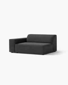 MODUL CANAPEA/COLTAR JODIE, 122X99 CM, GRI, PE STANGA, TAPITAT CU TAPITERIE DIN TEXTIL CATIFEA BLUVEL, MICADONI - Img 2