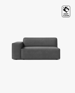 MODUL CANAPEA/COLTAR JODIE, 122X99 CM, GRI, PE STANGA, TAPITAT CU TAPITERIE DIN TEXTIL CATIFEA VENUS, MICADONI