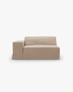 MODUL CANAPEA/COLTAR JODIE, 122X99 CM, NISIPIU, TAPITAT CU TAPITERIE DIN TEXTIL STRUCTURAT LINS, MICADONI - Img 2