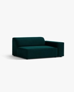 MODUL CANAPEA/COLTAR JODIE, 122X99 CM,PETROL INCHIS, PE DREAPTA, TAPITAT CU TAPITERIE DIN TEXTIL CATIFEA VENUS, MICADONI - Img 2