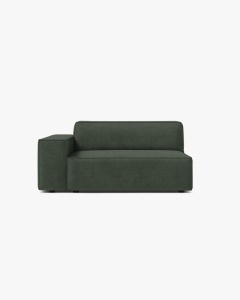MODUL CANAPEA/COLTAR JODIE, 122X99 CM, VERDE MUSCHI, PE STANGA, TAPITAT CU TAPITERIE DIN TEXTIL STRUCTURAT LIBERTY, MICADONI