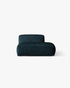 MODUL CANAPEA/COLTAR MARTINA, 133X106 CM, PE DREAPTA, ALBASTRU INCHIS, TAPITAT CU TAPITERIE DIN TEXTIL CATIFEA VOGUE, MICADONI