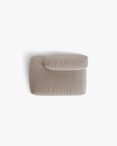 MODUL CANAPEA/COLTAR MARTINA, 133X106 CM, PE STANGA, BEJ INCHIS, TAPITAT CU TAPITERIE DIN TEXTIL STRUCTURAT BOSTON, MICADONI - Img 4