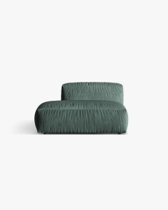 MODUL CANAPEA/COLTAR MARTINA, 133X106 CM, PE STANGA, VERDE MUSCHI, TAPITAT CU TAPITERIE DIN TEXTIL CATIFEA VOGUE, MICADONI