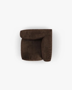 MODUL CANAPEA/COLTAR MARTINA, 76X98 CM, CIOCOLATIU, TAPITAT CU TAPITERIE DIN TEXTIL CATIFEA VOGUE, MICADONI - Img 4