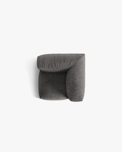 MODUL CANAPEA/COLTAR MARTINA, 76X98 CM, GRI, TAPITAT CU TAPITERIE DIN TEXTIL CATIFEA VOGUE, MICADONI - Img 4