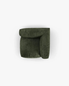 MODUL CANAPEA/COLTAR MARTINA, 76X98 CM, VERDE, TAPITAT CU TAPITERIE DIN TEXTIL CATIFEA VOGUE, MICADONI - Img 4