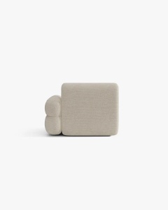 MODUL CANAPEA/COLTAR NEO, PE DREAPTA, BEJ DESCHIS, 110X100 CM, TAPITAT CU TAPITERIE DIN TEXTIL CHENILLE SILENCIO, MICADONI - Img 4