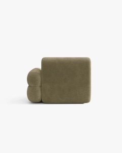 MODUL CANAPEA/COLTAR NEO, PE DREAPTA,VERDE MASLINIU DESCHIS, 110X100 CM, TAPITAT CU TAPITERIE DIN TEXTIL CHENILLE GOLD, MICADONI - Img 4