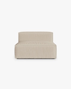 MODUL CANAPEA/COLTAR NURIA BEJ, 120X110 CM, TAPITAT CU TAPITERIE DIN TEXTIL STRUCTURAT LIBERTY, MICADONI