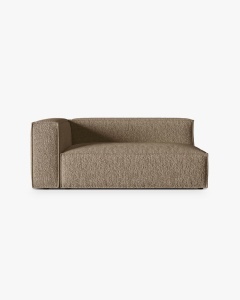 MODUL CANAPEA/COLTAR NURIA CAPPUCCINO, PE STANGA, 185X110 CM, TAPITAT CU TAPITERIE DIN TEXTIL BOUCLE MONET, MICADONI