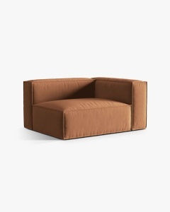 MODUL CANAPEA/COLTAR NURIA MIERE, PE DREAPTA, 145X110 CM, TAPITAT CU TAPITERIE DIN TEXTIL CATIFEA PARIS, MICADONI - Img 2
