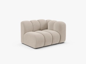 MODUL CANAPEA LUPIN, 114 CM, PE DREAPTA, BEJ, CU TAPITERIE DIN TEXTIL CATIFEA SALVADOR, MICADONI - Img 2