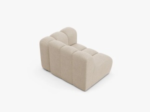 MODUL CANAPEA LUPIN, 114 CM, PE DREAPTA, BEJ, CU TAPITERIE DIN TEXTIL BOUCLE BALOO, MICADONI - Img 3