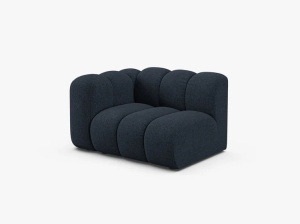 MODUL CANAPEA LUPIN, 114 CM, PE STANGA, ALBASTRU MARIN, CU TAPITERIE DIN TEXTIL CHENILLE EDEN, MICADONI - Img 2