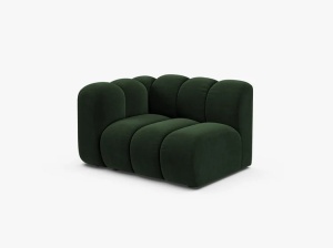 MODUL CANAPEA LUPIN, 114 CM, PE STANGA, VERDE SMARALD, CU TAPITERIE DIN TEXTIL CATIFEA VENUS, MICADONI - Img 2