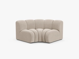 MODUL CANAPEA LUPIN, 185 CM, BEJ, CU TAPITERIE DIN TEXTIL CATIFEA SALVADOR, MICADONI