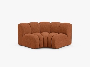 MODUL CANAPEA LUPIN, 185 CM, CARAMIZIU, CU TAPITERIE DIN TEXTIL CHENILLE EDEN, MICADONI