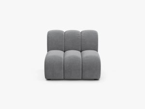 MODUL CANAPEA LUPIN, 90 CM, GRI, CU TAPITERIE DIN TEXTIL CATIFEA SALVADOR, MICADONI