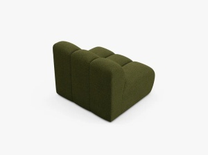 MODUL CANAPEA LUPIN, 90 CM, VERDE MASLINIU INCHIS, CU TAPITERIE DIN TEXTIL BOUCLE BALOO, MICADONI - Img 3