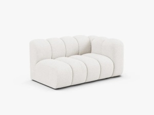 MODUL CANAPEA LUPIN, PE DREAPTA, 144 CM, ALB, CU TAPITERIE DIN TEXTIL BOUCLE BALOO, MICADONI - Img 2
