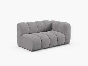 MODUL CANAPEA LUPIN, PE DREAPTA, 144 CM, GRI DESCHIS, CU TAPITERIE DIN TEXTIL CHENILLE EDEN, MICADONI - Img 2