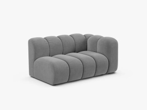 MODUL CANAPEA LUPIN, PE DREAPTA, 144 CM, GRI DESCHIS, CU TAPITERIE DIN TEXTIL CATIFEA VENUS, MICADONI - Img 2