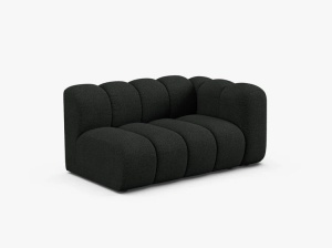 MODUL CANAPEA LUPIN, PE DREAPTA, 144 CM, NEGRU, CU TAPITERIE DIN TEXTIL BOUCLE BALOO, MICADONI - Img 2