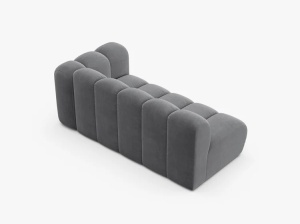 MODUL CANAPEA LUPIN, PE DREAPTA, 173 CM, GRI, CU TAPITERIE DIN TEXTIL CATIFEA SALVADOR, MICADONI - Img 3