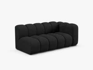 MODUL CANAPEA LUPIN, PE DREAPTA, 173 CM, NEGRU, CU TAPITERIE DIN TEXTIL BOUCLE BALOO, MICADONI - Img 2