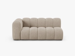 MODUL CANAPEA LUPIN, PE STANGA, 173 CM, BEJ DESCHIS, CU TAPITERIE DIN TEXTIL CHENILLE EDEN, MICADONI