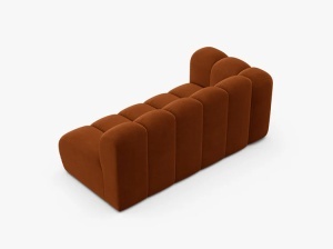 MODUL CANAPEA LUPIN, PE STANGA, 173 CM, CARAMIZIU, CU TAPITERIE DIN TEXTIL CATIFEA SALVADOR, MICADONI - Img 3